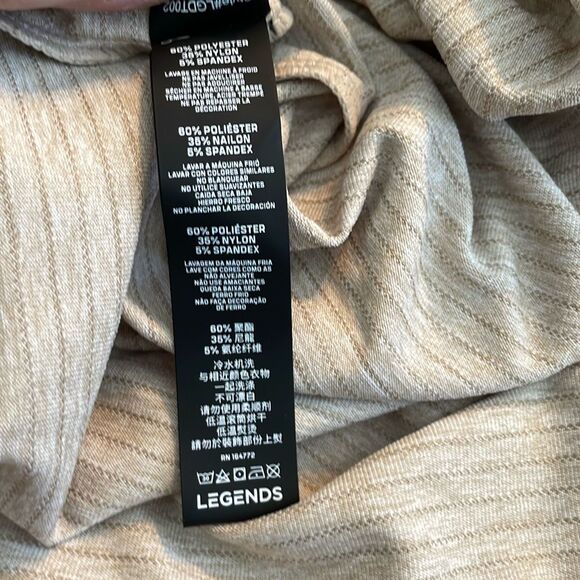 Legends Enzo Long Sleeve Performance Tee Tan Striped Wicking Crewneck XXL - Picture 11 of 11